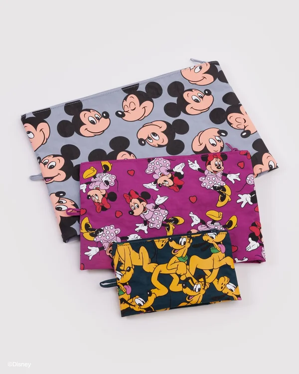Go Pouch Set - Mickey, Minnie & Pluto - Material: heavyweight-nylon