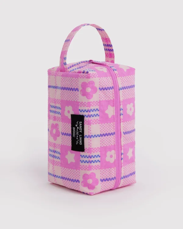 Dopp Kit - Market Plaid Pink - Size: OS
