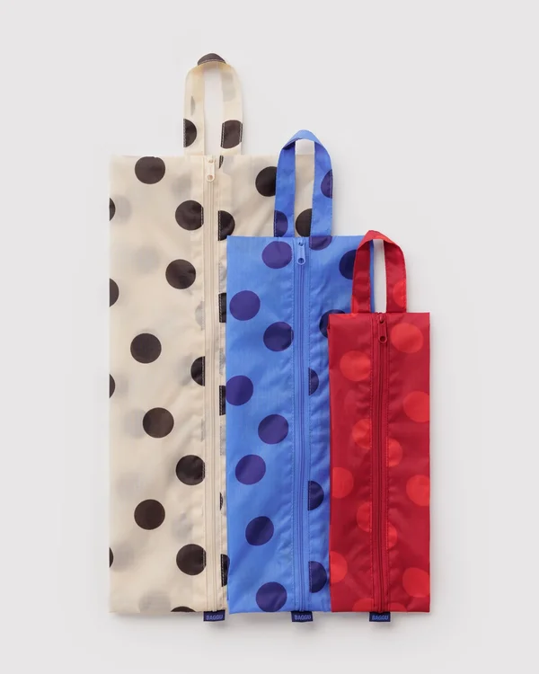 3D Zip Set - Polka Dot Mix - Material: ripstop-nylon