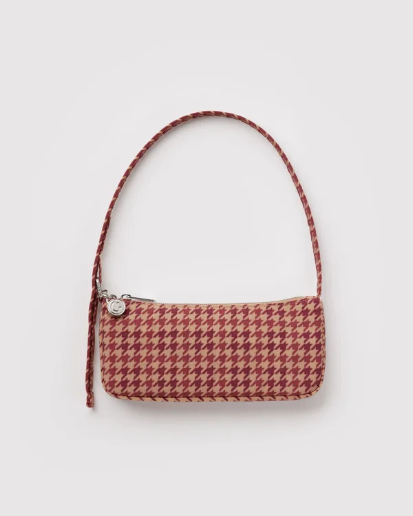 Nylon Pochette - Tan Houndstooth - Size: OS