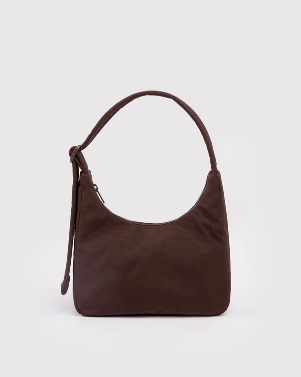 Mini Nylon Shoulder Bag - Coffee - Size: OS
