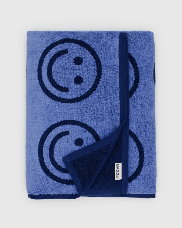 Bath Towel - Happy Blue - Material: organic-cotton