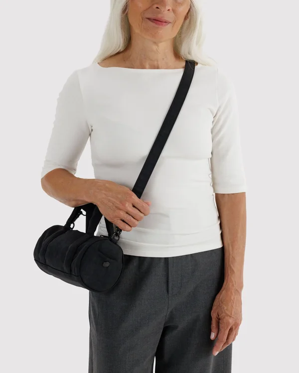 Small Nylon Duffle Bag - Black - Material: heavyweight-nylon