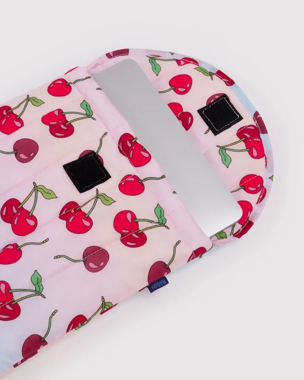 Puffy Laptop Sleeve 13"/14" - Cherries - Size: OS
