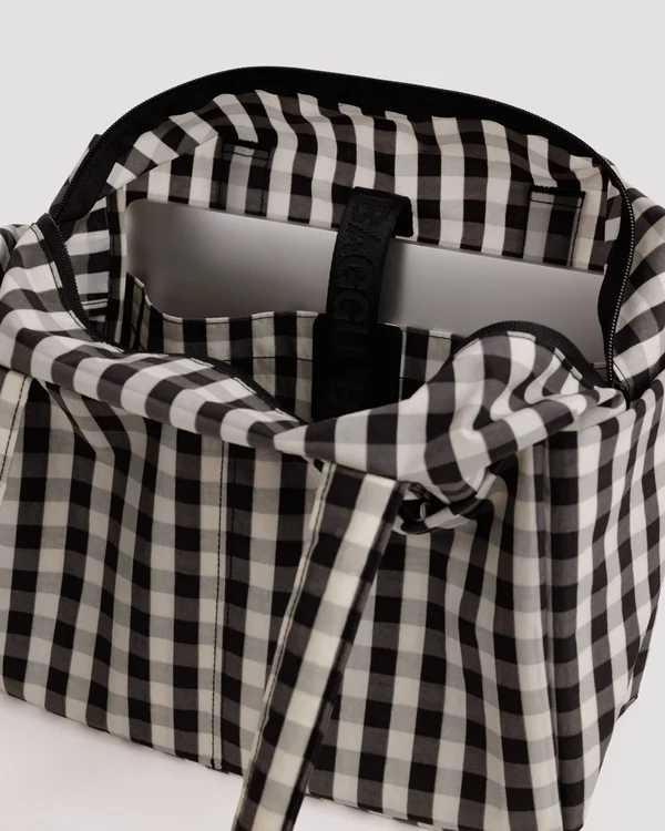 Everyday Cloud Bag - Black And Cream Gingham - Size: OS