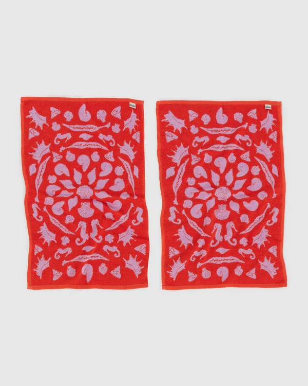 Hand Towel Set of 2 - Sea Shells - Size: OS