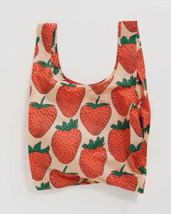 Standard Baggu - Strawberry - Material: ripstop-nylon