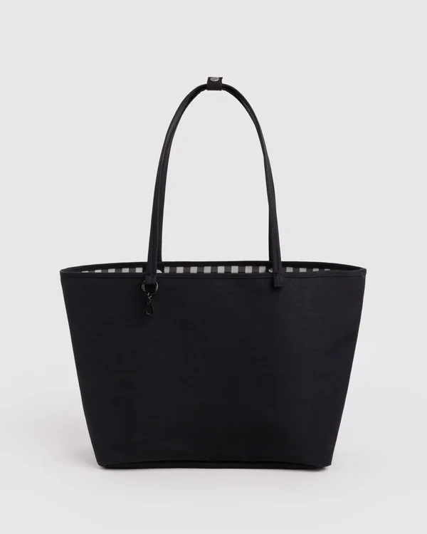 Large Nylon Reversible Tote - Black Mix
