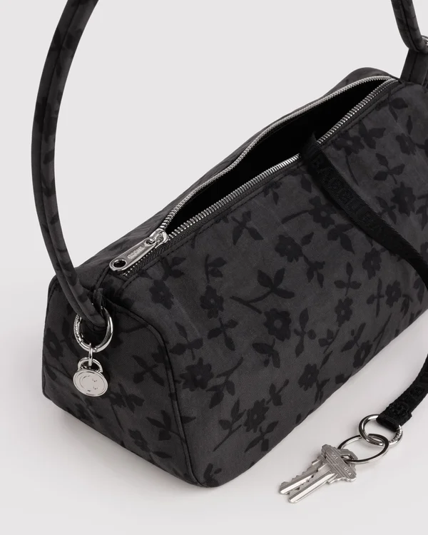 Nylon Loaf Bag - Charcoal Ditsy Floral