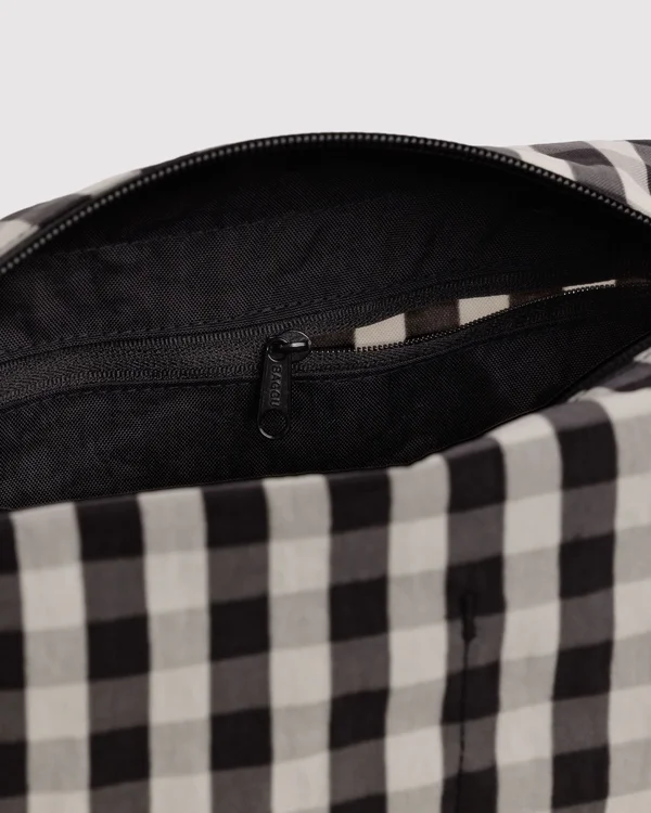Dopp Kit - Black And Cream Gingham - Size: OS