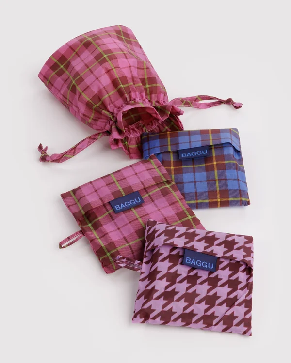 Standard Baggu Set of 3 - Check Mix - Size: OS