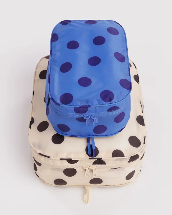 Packing Cube Set - Polka Dot Mix - Material: ripstop-nylon