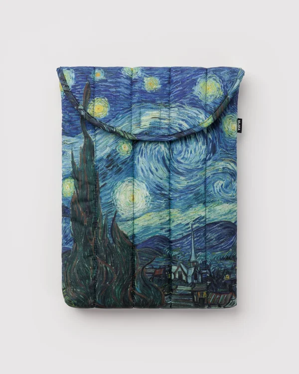 Puffy Laptop Sleeve 13"/14" - The Starry Night Vincent Van Gogh - Material: ripstop-nylon