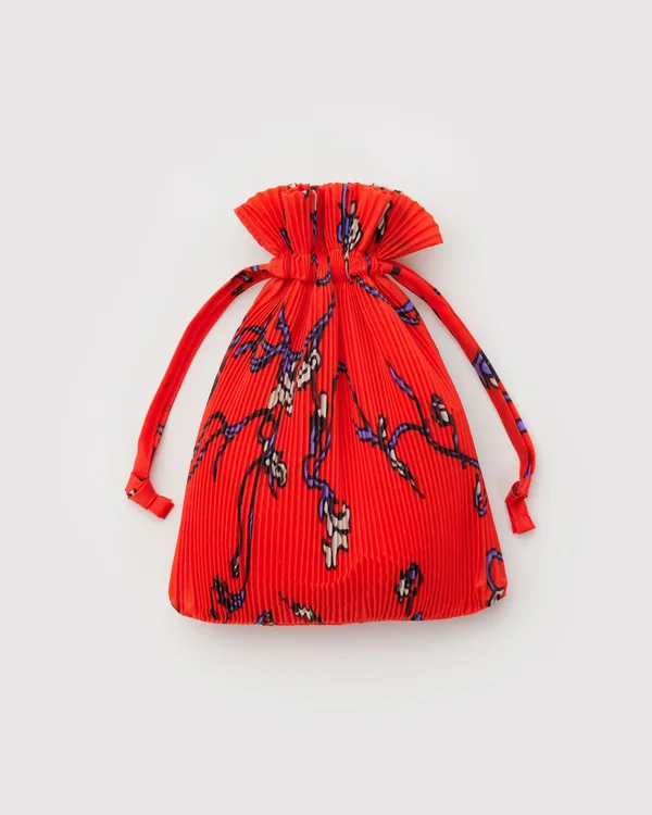 Pleated Baggu - Red Snapdragon - Size: OS