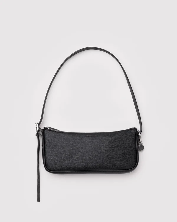 Recycled Leather Pochette - Black - Size: OS