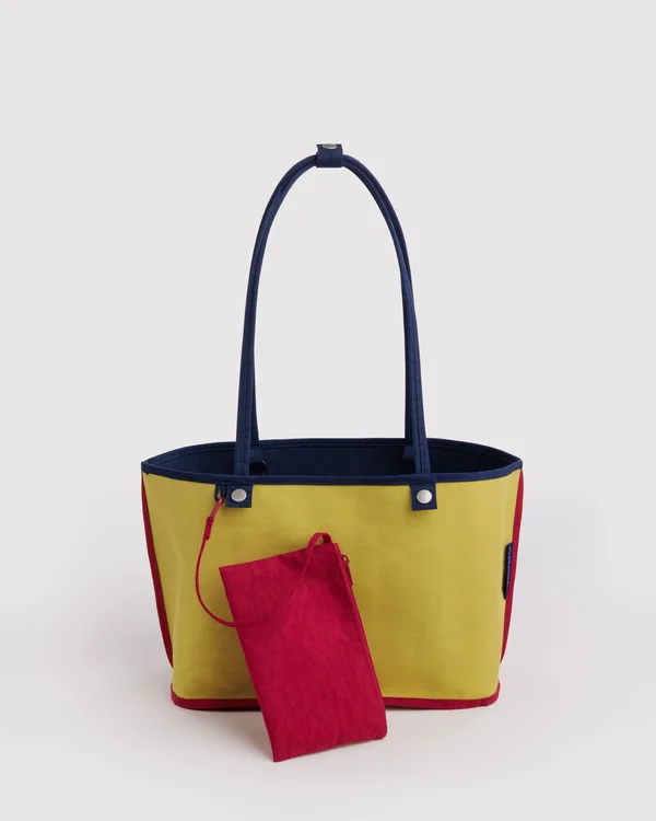 Medium Nylon Reversible Tote - Navy Mix