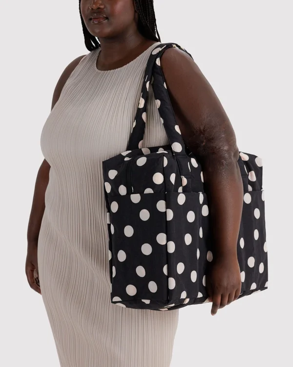 Cloud Carry-On - Black And Cream Polka Dot - Size: OS