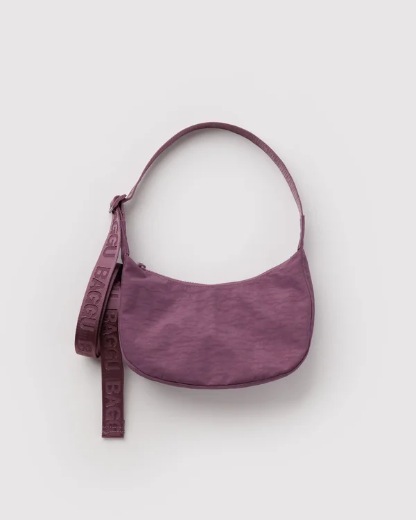 Small Nylon Crescent Bag - Wild Plum - Size: OS