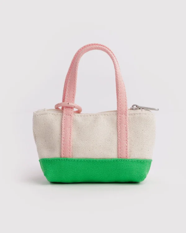 Moma Tote Charm - Pink/ Green - Size: OS