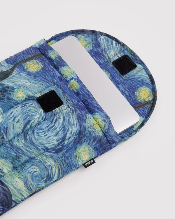 Puffy Laptop Sleeve 13"/14" - The Starry Night Vincent Van Gogh - Material: ripstop-nylon